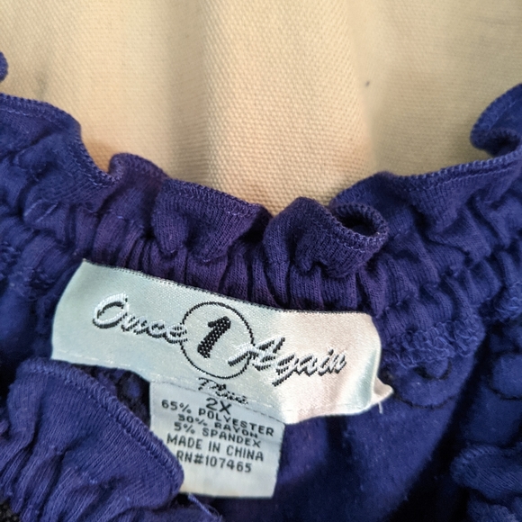 Purple Knit Embroidered Top - Picture 2 of 2